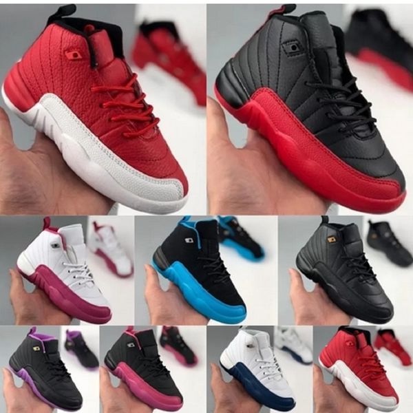 

kids shoes 12s 12 basketball sneakers sport toddler designers xii outdoor youth flu game boys girls children runner trainers stealth blue ba