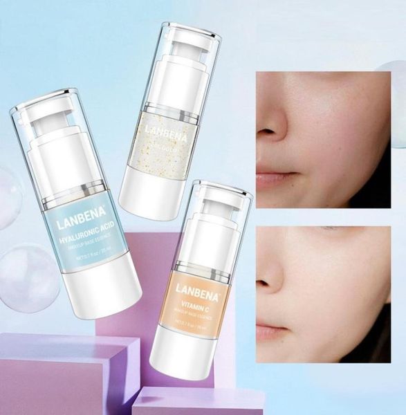 

lanbena 20ml face essence serum primer makeup base foundation concealer invisible pores vc 24k gold foundation primer5506894