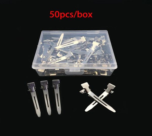 

50pcs hair curling clip small perm duck mouth hair clips zonal positioning professional handpush ripple flat mouth hairpins1425782, Golden;silver