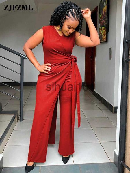 

women's two piece pants office ladies women two piece set festival clothing 2023 v collar sleeveless side split extra-long with formal, White