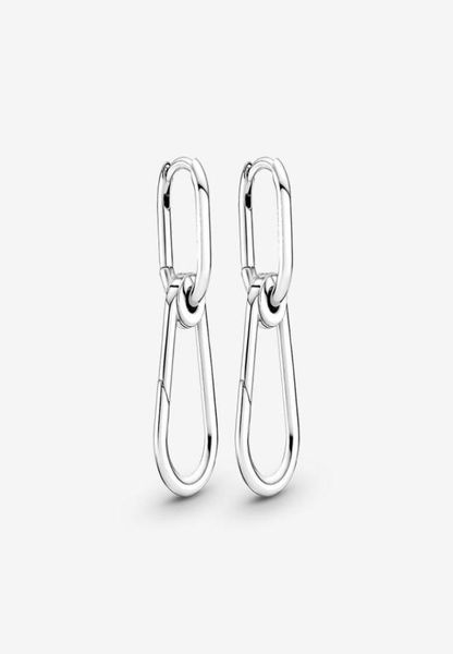 

authentic 100 925 sterling silver me single hoop link earrings set fashion women wedding engagement jewelry accessories34710931383121, Golden;silver