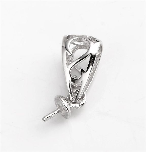 

pendant bails cup with peg pearl caps connector 925 sterling silver diy findings for pearl party1402722, Bronze;silver