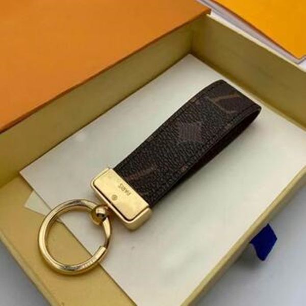 

fashion designer keychain classic exquisite luxury car keyring zinc alloy letter lanyard metal small jewelry with box, Silver