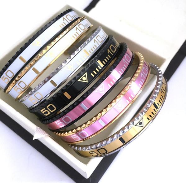 

2020 bc jewelry brazaletes pulseras vintage 18k gold plated bangle bracelet for men stainless steel cuff speedometer whole bc8680653, White