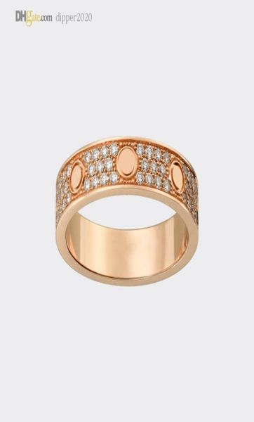 

carti ring designer rings love ring diamondpave wedding rose gold band womenmen luxury jewelry titanium steel goldplated never 2471272, Silver