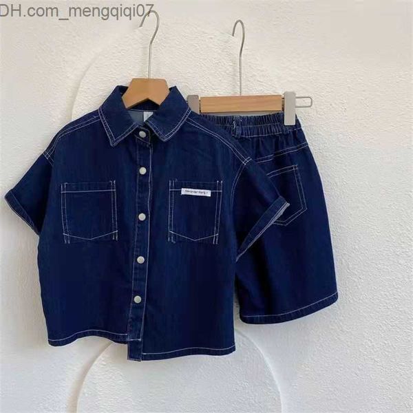 

clothing sets 2023 spring/summer children's clothing boys' set denim 2 jeans pants set clothing 2-12 years z230719, White