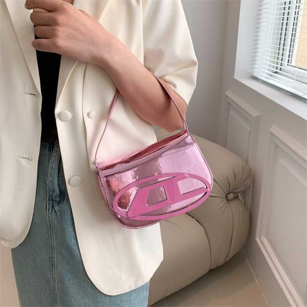 

30% off handbag designer 2023 online celebrity with the same saddle mirror painted leather underarm dingdang niche design one shoulder bag