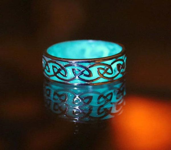 

europe and the united states big luxury retro carved luminous ring maya mysterious geometry pattern adjustable ring glowing ring9784423, Golden;silver