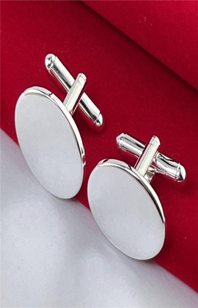 

925 silver cufflinks oval buttons fashion jewelry cuff links8778006