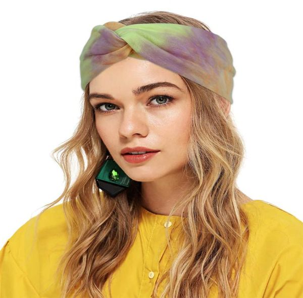 

tie dye cycling yoga sport sweat headband sweatband for women yoga hair bands head sweat bands sports safety8249095, Silver