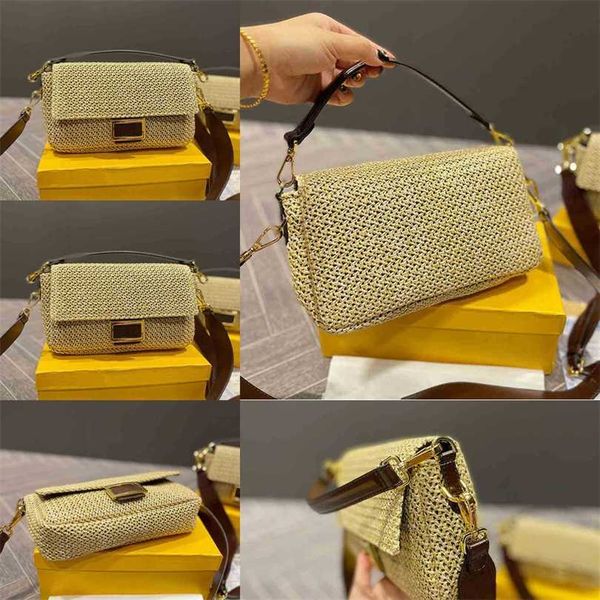 

nxy evening bags straw bags designer shoulder for women beach handbag classic woven baguette messenger crossbody bag handbags tote 220709