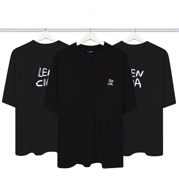 

blcg lencia summer t-shirts high street hip-hop style 100% cotton quality men and women drop sleeve loose tshirts oversize 23146, White;black