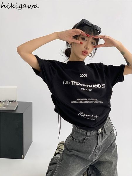 

women's t-shirt women's t-shirt summer letter printing women's t-shirt harajuku street dress t-shirt super big gothic y2k 230, White