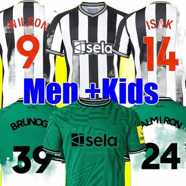 

23 24 soccer jersey wood 2023 2024 bruno g. wilson shelvey almiro 2023 away black trippier football shirts maximin men kit kids equipments p