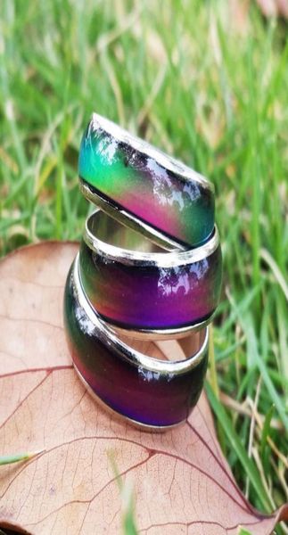 

sell 50pcs lots kids mood band rings amazing magic color change emotion feeling 6mm width in bulk7739659, Golden;silver