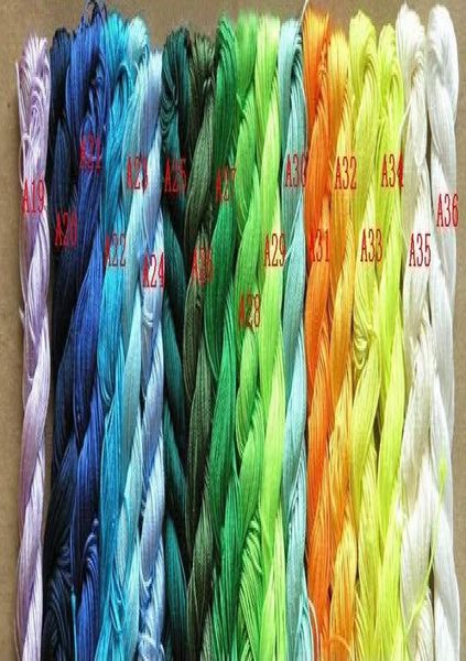 

250m270yds 1mm multicolor beading polyester cord beaded bracelet braided rope1508242, White;red
