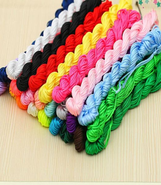 

30meters nylon chinese knot cord for braid jewelry beading thread bracelet string 1mm1365353, White;red