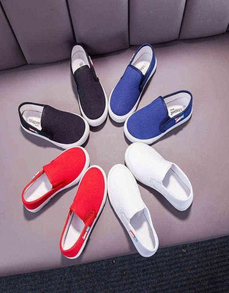 

children shoes allmatch board boys and girls baby white flats sneakers solid color kids simple breathable nonslip y2205108632354, Black;red