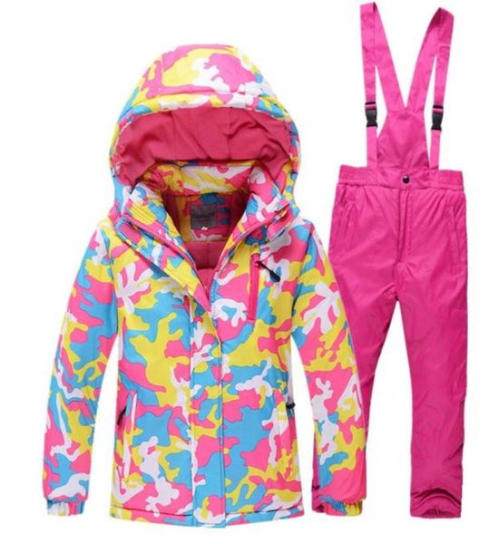 

30 children039s outdoor ski suit gilr boy snowboard suit warm waterproof winter jacket pants suitable for 414 years old4363636