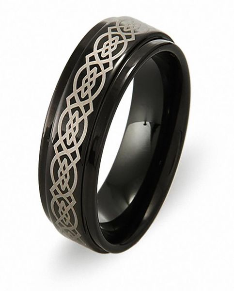

mens 8mm irish black tungsten wedding bands celtic design engravable love knot engagement promise ringsmens 8mm irish black tungst2086484, Slivery;golden