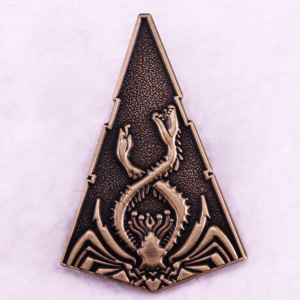 

vintage symbol brooch cute anime movies games hard enamel pins collect cartoon brooch backpack hat bag collar lapel badges, Blue