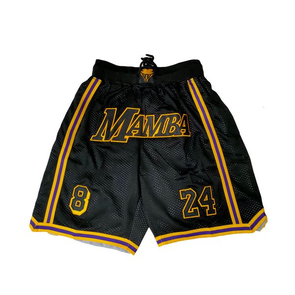 

men's shorts basketball shorts mamba 8 24 elastic drawstring waistband outdoor sport shorts beach pants sewing embroidery black 230715, White;black