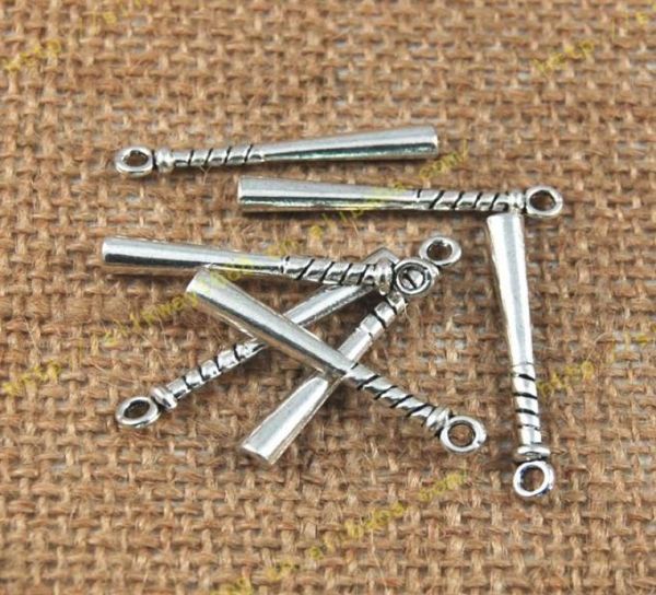 

sport alloy charms baseball bat vintage charms 50pcslot 535mm aac11084129513, Bronze;silver