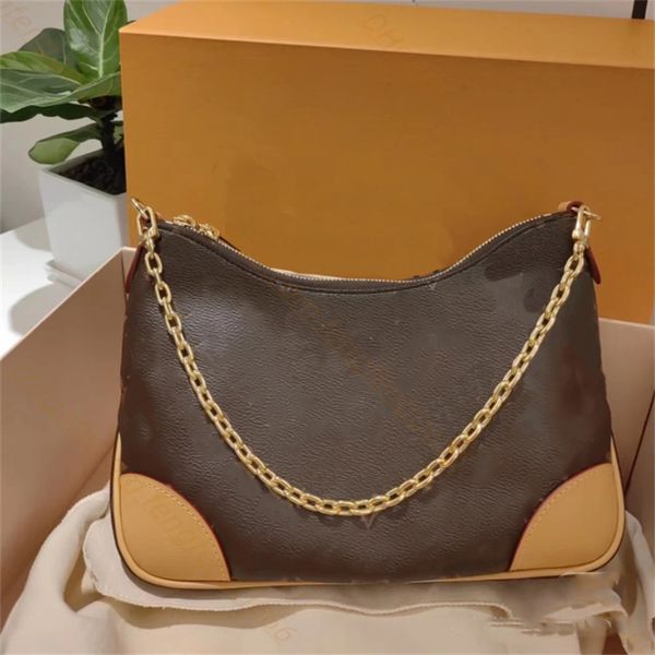 

women's genuine leather shoulders bag designers croissant bag letter printing handbags chain shoulder cross body bags clutch totes hobo