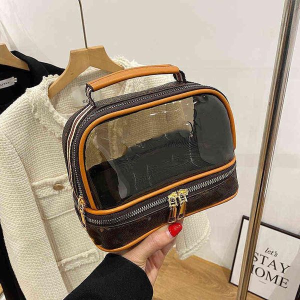 

cosmetic bags cases bag portable new old flower doublelayer lar 220823