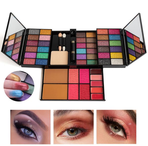 

26 color eye shadow disk waterproof sweat and anti -sweat -proof matte pearl light eyes shadow blush highlights, many style choices, support