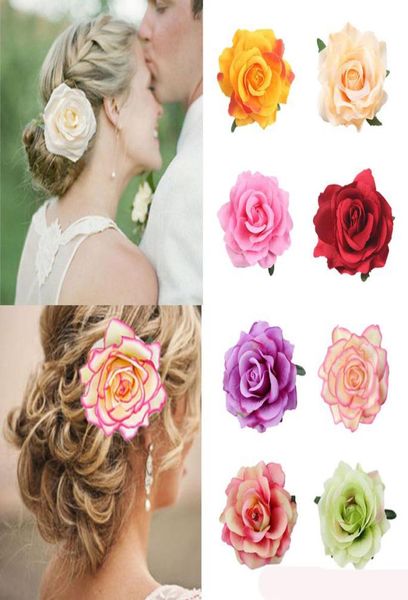

bridalbridesmaid rose flower hairpin women hair clips brooch wedding party headwear party girls festival hair accessories7421581, Golden;silver