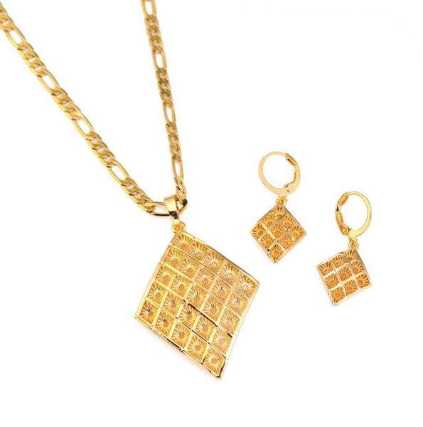 

traditional ethiopia jewelry sets gold color fashion noble geometric jewelry sets for women engagement party jewelry5081030, Silver