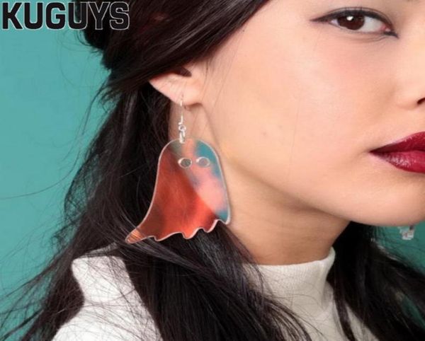 

halloween spectre dangle women039s rainbow acrylic large drop earrings fashion jewelry fashion accessories7081802, Silver