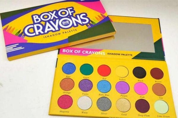 

1pcs sell makeup eyeshadow palette box of crayons ishadow palette cosmetics 18 colors shimmer beauty matte eye shadow the cray9576828