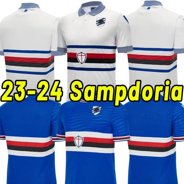 

2023-2024 uc sampdoria soccer jerseys quagliarella bereszynski candreva torregrossa damsgaard gabbiadini thorsby colley augello ekdal caputo, Black;yellow
