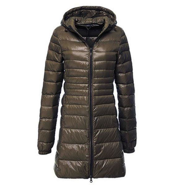 

ll hooded pack it down long jackets yoga solid color puffer coat longsleeves thin down jacket sports winter outwear8155293