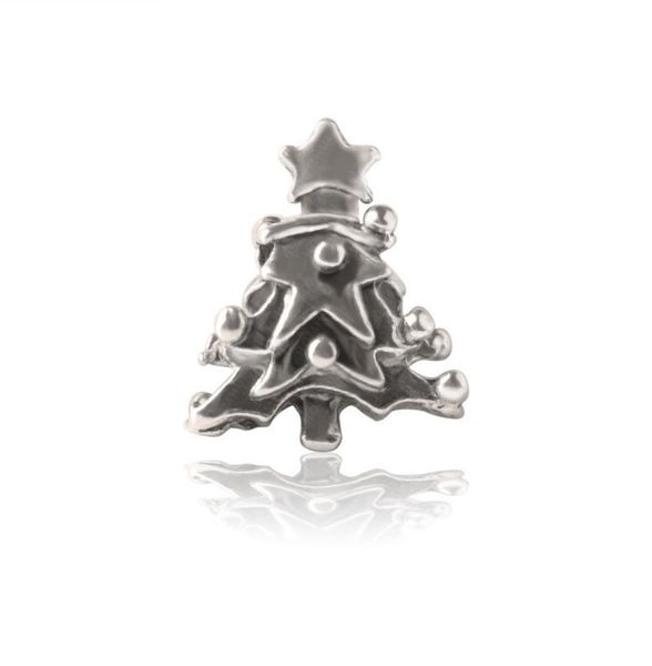 

christmas tree alloy charm bead fashion women jewelry stunning design european style for pandora bracelet necklace3277543, Bronze;silver