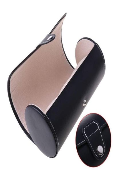 

watch boxes cases portable durable leather barrel style carrying case travel display box storage bag for jewellery holder access5347763, Black;blue