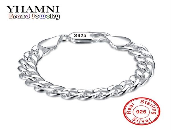 

yhamni brand fine jewelry 100 925 sterling silver bangles bracelet for men classic charm bracelet s925 stamped men039s bracele1881346, White