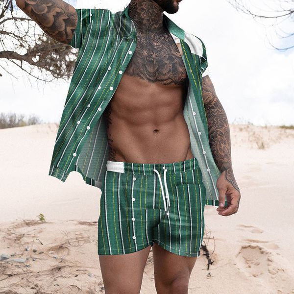 

mens fashion tracksuits summer designer shirts shorts clothing sets trendy suits men breathable tracksuit printed casual streetwear trousers, Gray