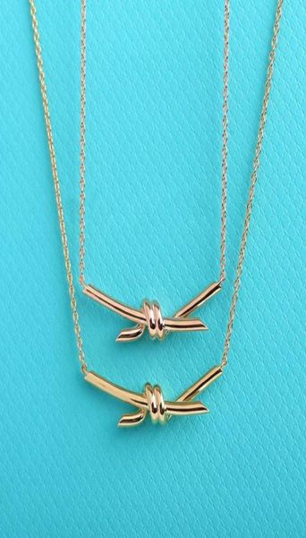 

womens knot drill necklace designer jewelry for women diamonds necklace complete brand as wedding christmas gift7637813, Silver