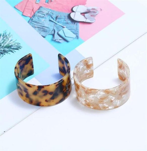 

fashion resin cuff jewelry bracelet acrylic open bangle bracelets for christmas gift five colors9148138, Black