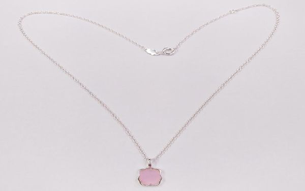 

silver bear color necklace with quartzite authentic 925 sterling andy jewel 6154345702634576
