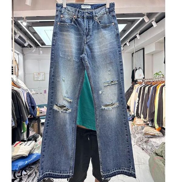 

men's jeans water-washed jeans casual pants 2023ss blue real pics