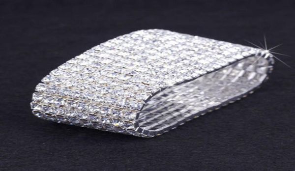 

6 pieces whole lots nine rows bangle wedding bridal party jewelry crystal rhinestone stretch bracelet bangle multi row wedding2994637, Golden;silver
