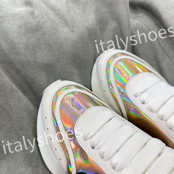

2023 luxury reflective leather dad shoes space stitching material sneakers designer sneakers modern autumn winter trendy shoes xsd230403, Black