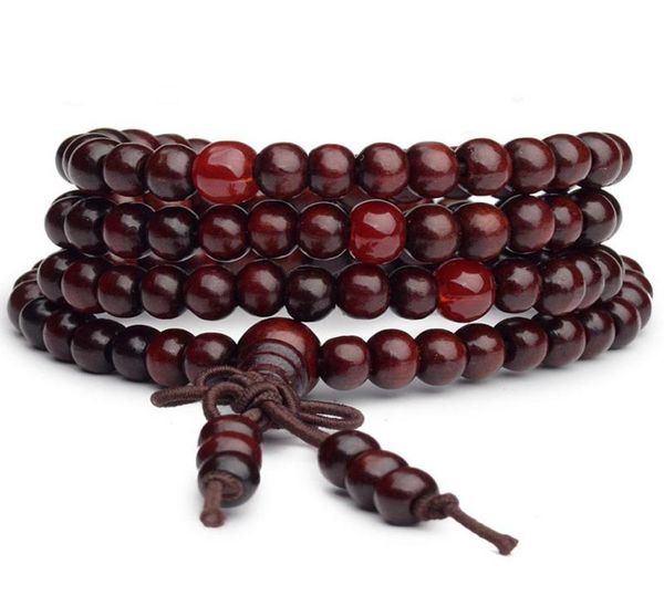 

new arrival6 mm 108 prayer beads tibetan buddhist mala buddha bracelet rosary bangle jewelry1148329, Black