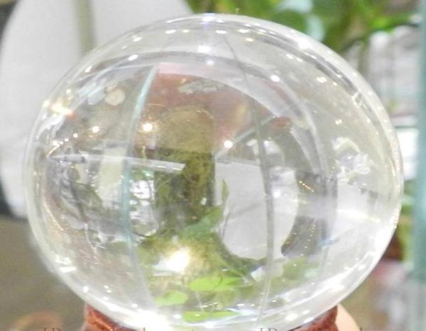 

asian rare natural quartz clear magic crystal healing ball sphere 40mm stand4260000