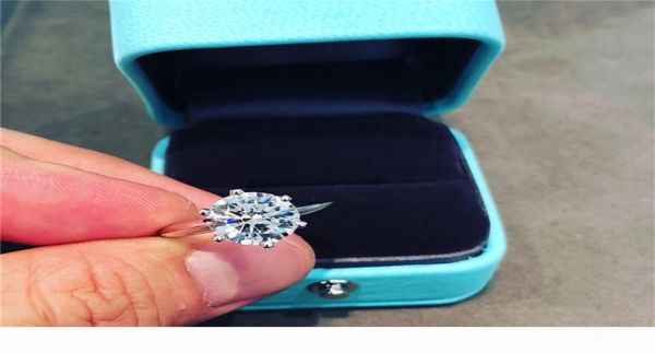 

solitaire lab diamond promise ring sets 100 real 925 sterling silver engagement wedding band rings for women bridal jewelry y11247151285, Golden;silver