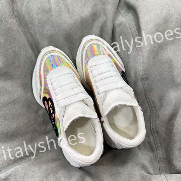 

new luxury reflective leather dad shoes space stitching material sneakers designer sneakers modern autumn winter trendy shoes xsd230403, Black